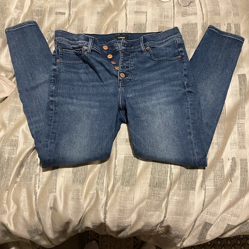 Skinny mid rise express jeans size 12R